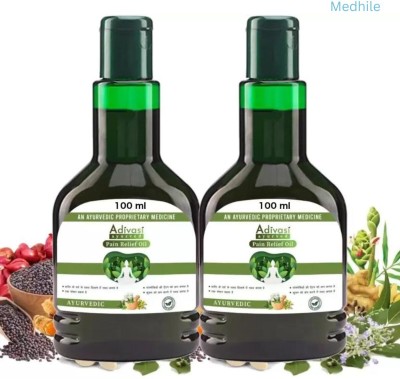 MEDHILE Adivasi Pain Relief Oil Joint Pain Relief Oil For Adults Liquid (2 x 100 g) Liquid(2 x 50 ml)