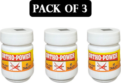 HARBORZA orthopower tablet Ayurvedic for Joint/body/back pain pack of 3x 40 Units Tablets(3 x 40 Units)