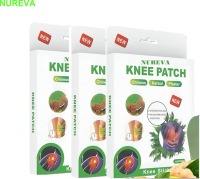 nureva Powerful Herbal Knee Patch - Pack of 3 Plaster & Patch(3 x 10 Patches)