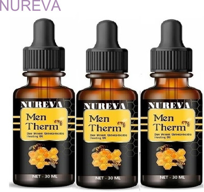 nureva Men Fat Melting Bee Oil for Chest Pack of 3 Liquid(3 x 30 ml)