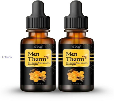 ACTIWOW Men Therm Bee Venom Heating Oil for Agility Training Recovery Liquid(2 x 15 ml)