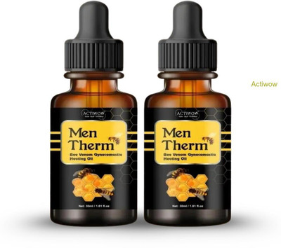 ACTIWOW Men Therm Bee Venom Heating Oil for Cross Trainer Joint Relief Liquid(2 x 15 ml)