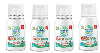 Amrutanjan Advanced Back Pain +Roll On Pack of 4 Liquid(4 x 50 ml)