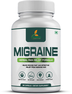 grinbizz Migraine Capsule Supports To Relief Headache/Stress Level & Migraine Pain Capsules(30 Units)