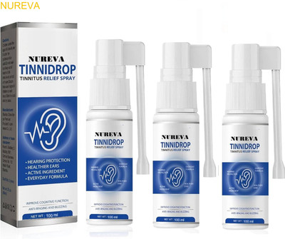 nureva Tinnitus Noise Stop Spray – Herbal – 3 Pack Liquid(3 x 100 ml)