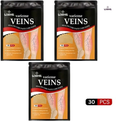 LORSHEL Herbal pain relief patches target bulging veins and skin irritation Plaster & Patch(3 x 10 Patches)