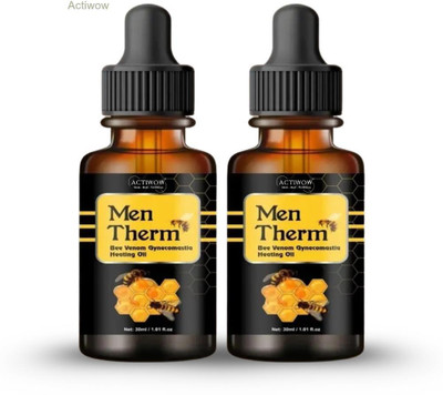ACTIWOW Men Therm Bee Venom Heating Oil for Obstacle Race Recovery Liquid(2 x 15 ml)