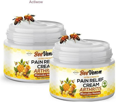 ACTIWOW Bee Venom Honey Pain Relief Lower Back And Hips Cream Cream(2 x 50 g)