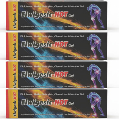 DOOMSDAY Elwigesic -HOTT body pain relief gell pack of 4 Liquid(2 x 12.5 g)