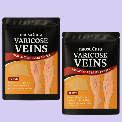 Naosucura Natural Patches for Varicose Veins Pain Relief Circulation Boost & Leg Wellness Plaster & Patch(2 x 12 Patches)