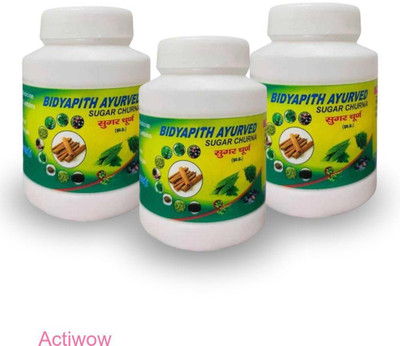 ACTIWOW Bidyapith Sugar Powder for Supporting Healthy Pancreatic Health Pack of 3 V03 Powder(3 x 100 g)