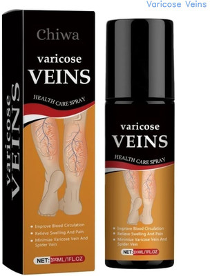 CHIWA Varicose veins spray quick healing support for swelling cramps relief Liquid(100 ml)