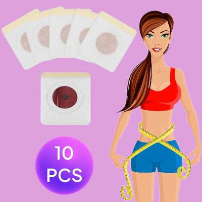 FlyTouch 10 Fat Burning Weight Loss Navel Sticker Magnet Belly Mini Slimming Patch Plaster & Patch(10 x 1 Patches)