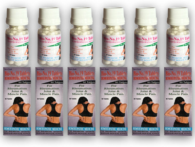 JRA Cure BIO-No-19 Homeopathic Tablet pack of 6 Tablets(6 x 60 Units)