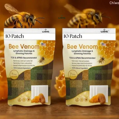 LORSHEL Bee venom foot patches for overnight relaxation and detox therapy Plaster & Patch(2 x 100 g)