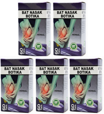 BAT NASAK BOTIKA For Natural Relief from Arthritis, Back Pain & Joint pain Tablets(5 x 60 Units)
