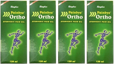 RINGHAS PainBye Ortho Ayurvedic Pain Oil 120ml ( Pack of 4 ) Liquid(4 x 120 ml)