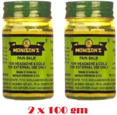 Monison Pain Balm For Cold and Headache (2 x100 gm) Balm(201 g)