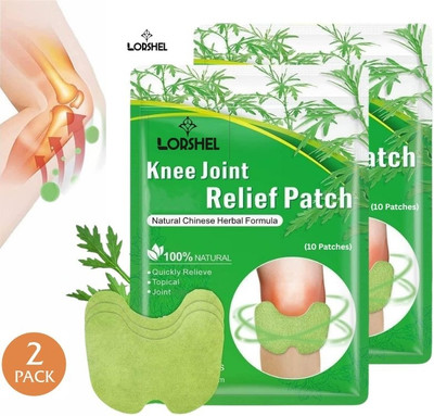 LORSHEL Herbal knee pain relief patches designed for flexible joint use Plaster & Patch(2 x 10 Patches)