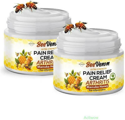 ACTIWOW Bee Venom Honey Pain Relief Knees And Elbows Cream Cream(2 x 50 g)
