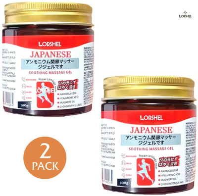 LORSHEL japanese massage gel calming therapy eases arthritis discomfort in swollen knees Gel(2 x 100 g)