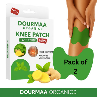 DOURMAA ORGANICS Premium Knee Support Patch for Muscle & Joint Relaxation, Pack of 2 (20 Patches) Plaster & Patch(2 x 50 g)