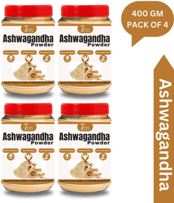 7Herbmaya Certified Organic Ashwagandha Root Powder Each 400g Powder(4 x 400 g)