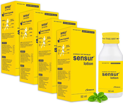 Sensur Natural and Ayurvedic Pain Relief Lotion Liquid(4 x 50 ml)
