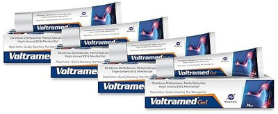 Medwork Voltramed Pain Relief Gel | Virgin Linseed Oil Methyl Salicylate Gel(4 x 30 g)