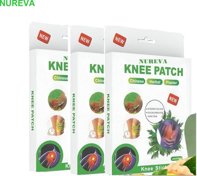 nureva Long-Lasting Knee Patch for Swelling - Pack of 3 Plaster & Patch(3 x 10 Patches)