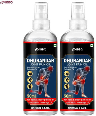 Avibbo DHURANDHAR Joint Pain Oil Daily Comfort Therapy Liquid(2 x 50 ml)