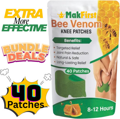 MAKFIRST knee pain relife patches for knee joint pain Long-Lasting Herbal Treatment Patch Plaster & Patch(40 x 1 Patches)