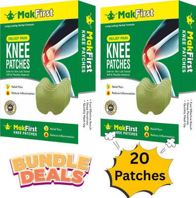MAKFIRST Herbal Knee Pain Relief Patches Arthritis Inflammation Patch Sticker Plaster & Patch(20 x 1 Patches)