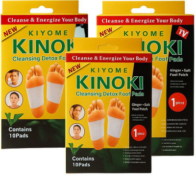 wynx Organic Detox Foot Pads – Relieve Toxins, Fatigue & Body Stress Plaster & Patch(10 x 3 Patches)