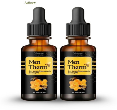ACTIWOW Men Therm Bee Venom Heating Oil for Active Men on the Go Liquid(2 x 15 ml)