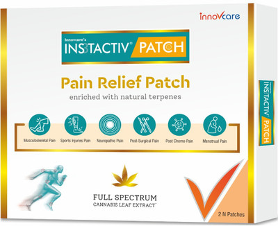 Innovcare Ins3tactiv Fast Acting, 24 hour Long Lasting Pain Relief Plaster & Patch(2 Patches)