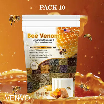 venvo Bee Venom Foot Patch Energy Glow Pack of 1 Plaster & Patch(10 x 1 Patches)