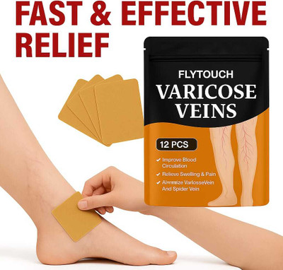 FlyTouch Circulation Relief Patch for Vein Discomfort and Leg Fatigue Plaster & Patch(12 x 1 Patches)