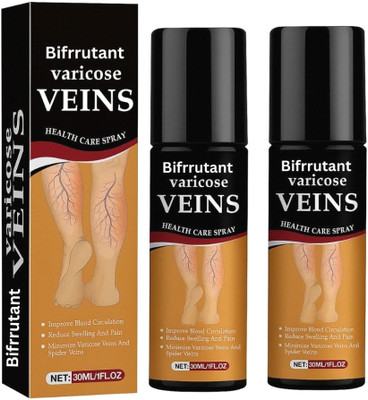 BIFRRUTANT Herbal Varicose Veins Spray Natural Vein and Leg Solution Liquid(2 x 50 ml)