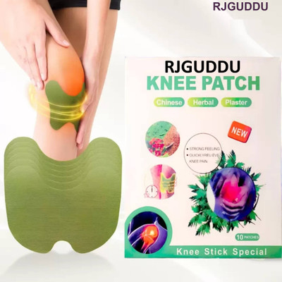 RJ GUDDU Herbal Knee Pain Relief Patches for Chronic Knee Discomfort Plaster & Patch(10 x 1 Patches)