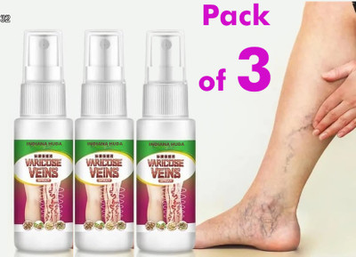 INDIANA HUDA Varicose Vein Spray for Instant Relief – Pack of 3 50ML Bottles Liquid(3 x 50 ml)