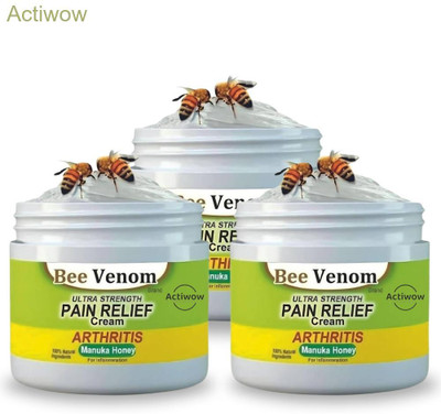 ACTIWOW Bee Venom Pain Relief Cream for Improved Circulation Pack of 3 Cream(3 x 50 g)