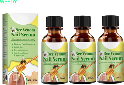 WEEDY Bee Venom Nail Serum - Pack of 3 Combo Liquid(3 x 30 ml)