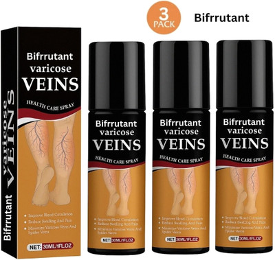 BIFRRUTANT varicose veins spray natural herbal formula tired leg comfort solution Liquid(3 x 50 ml)