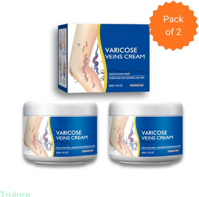 Trulora Varicose Veins Cream for Instant Leg Relief With Herbal Ingredients Pack of 2 Cream(2 x 50 g)