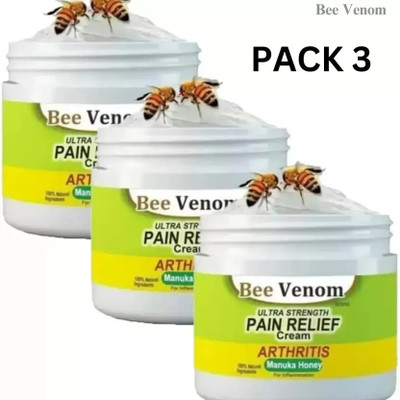 KINJPA Bee Venom Pain Relief Cream Joint Revitalizer - Genuine Support for Pain Cream(3 x 50 g)