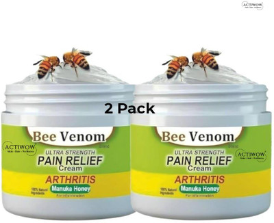 ACTIWOW Bee Venom Pain Relief for Hip & Knee Support 2 Pcs Cream(2 x 50 g)