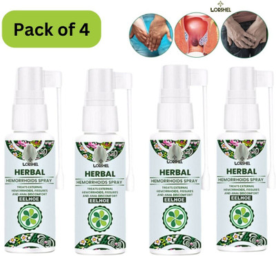 LORSHEL Piles Spray for Hemorrhoid Pain Relief Liquid(4 x 50 ml)
