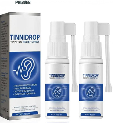 PHIZLLER Tinnitus Ear Care Solution Advanced Formula for Hearing Health Spray(2 x 50 ml)
