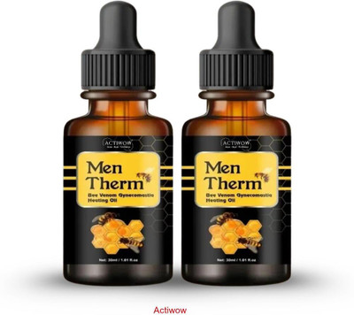ACTIWOW Men Therm Bee Venom Heating Oil for College Athlete Recovery Oil Liquid(2 x 15 ml)
